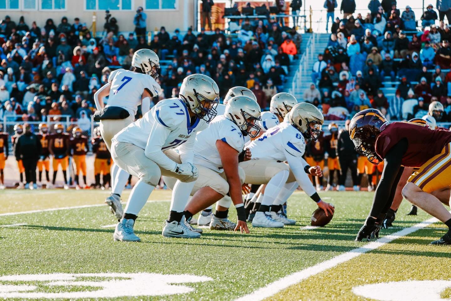 O-line athletes training